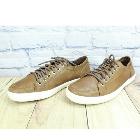 LL Bean Mountainville Brown Leather Lace Up Casual Sneaker Shoes Size 9 M - Picture 2 of 9